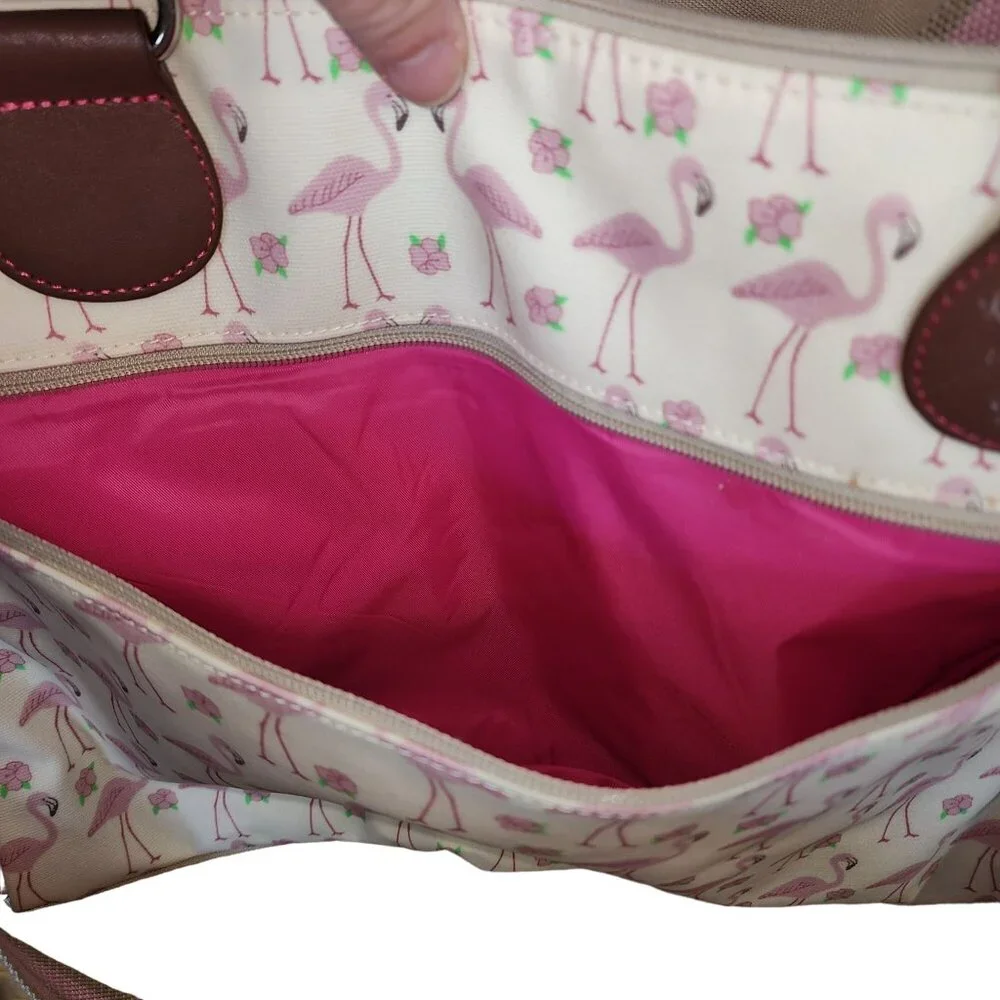 Yummy Mummy Pink Lining Flamingo Diaper bag TWINS